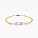 Zancan Zancan yellow gold bracelet with diamonds. EB687GB