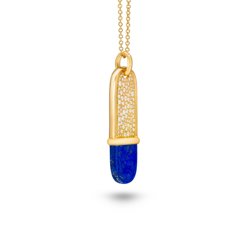 Amrita Long Tag Necklace With Lapis Lazuli #3