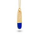 Amrita Long Tag Necklace With Lapis Lazuli #3