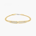Zancan Zancan yellow gold bracelet with diamonds. EB671GB