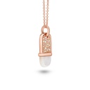 Amrita Small Tag Necklace In Mother Of Pearl And Diamonds #2