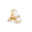 Amrita Square Duplet Ring In White Mother Of Pearl #2