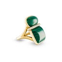 Amrita Large Square Ring In Malachite #3