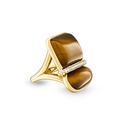 Amrita Large Square Ring In Tiger'S Eyes #2