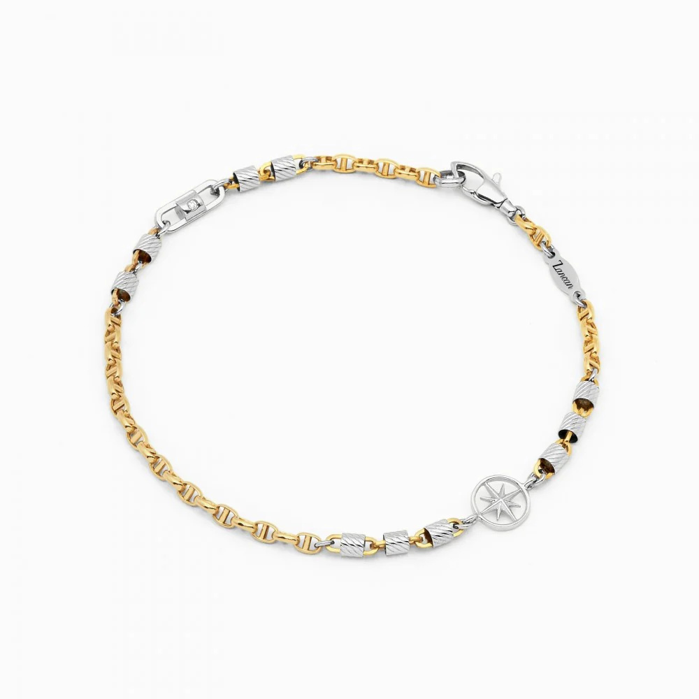 Zancan Zancan yellow gold bracelet with wind rose EB690GB