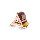 Amrita Square Ring In Bull'S And Tiger'S Eyes #2