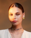 Amrita Square Duplet Earrings In Yellow Mother Of Pearl, Citrine, And Diamonds #2