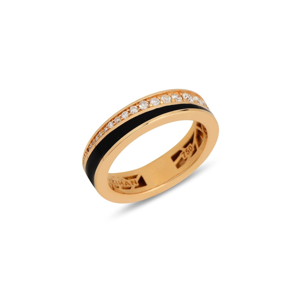 Terzihan Flow Ring - Black Enamel
