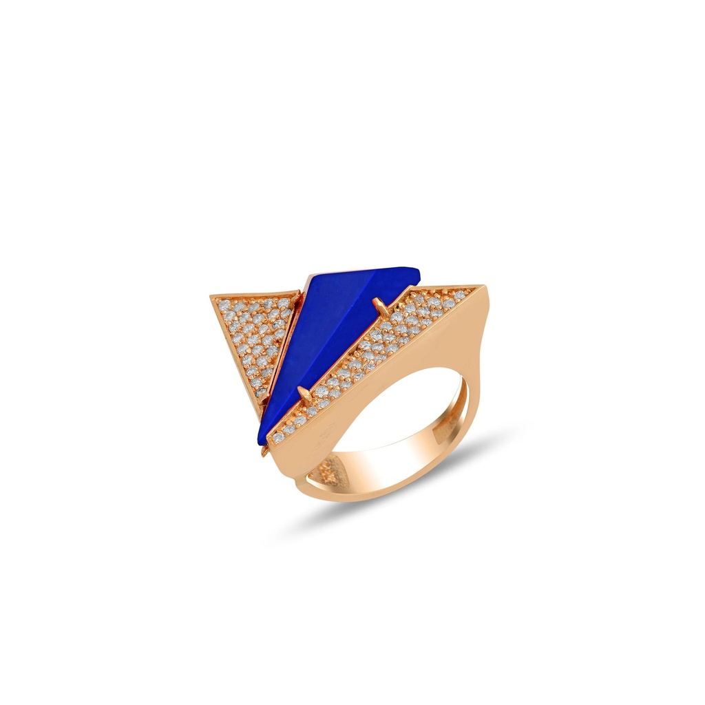 Terzihan Neutra Aztec Ring - Lapis Lazuli