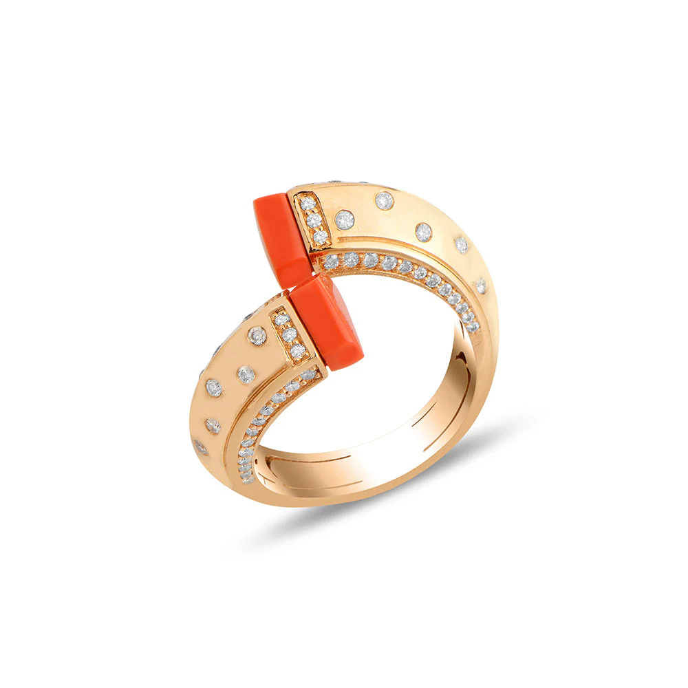 Terzihan Neutra Balance Ring - Coral