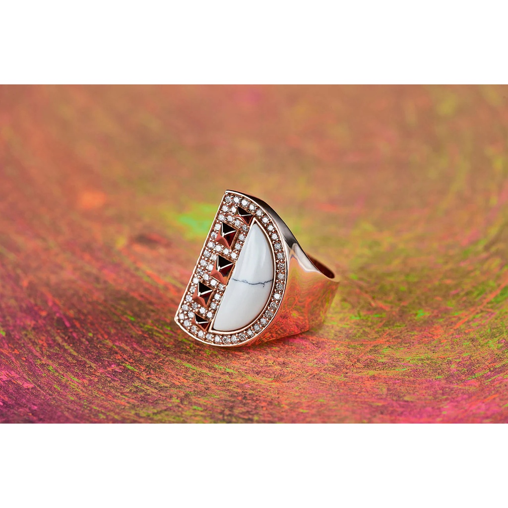Terzihan Neutra Cairo Ring - White Agate #2