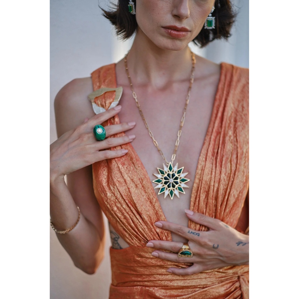 Terzihan Neutra Dome Ring - Malachite #7