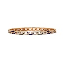 Terzihan Rose Gold Fizzy Rebel Bracelet With Diamonds - Black & Blue Mother of Pearl Enamel RG.REBEL