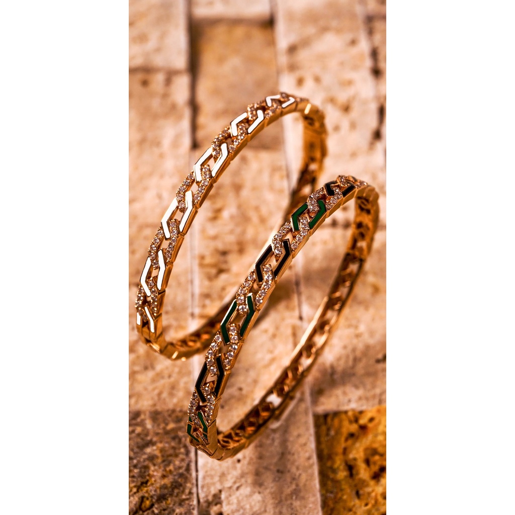 Terzihan Rose Gold Fizzy Rebel Bracelet With Diamonds - Black Enamel RG.RB01L01RB-S #5