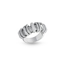 Small Akasha Ring With Pave On Band And Full Diamond Links #2