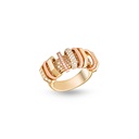 Small Akasha Ring With Pave On Band And Half Diamond Links #2