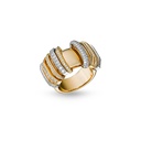 Akasha Ring With Gold Band And Full Diamond Links #2
