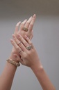 Akasha Ring With Pave On Band And Half Diamond Links #3