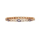 Terzihan Rose Gold Fizzy Rebel Bracelet With Diamonds - White & Blue Enamel RG.REBEL