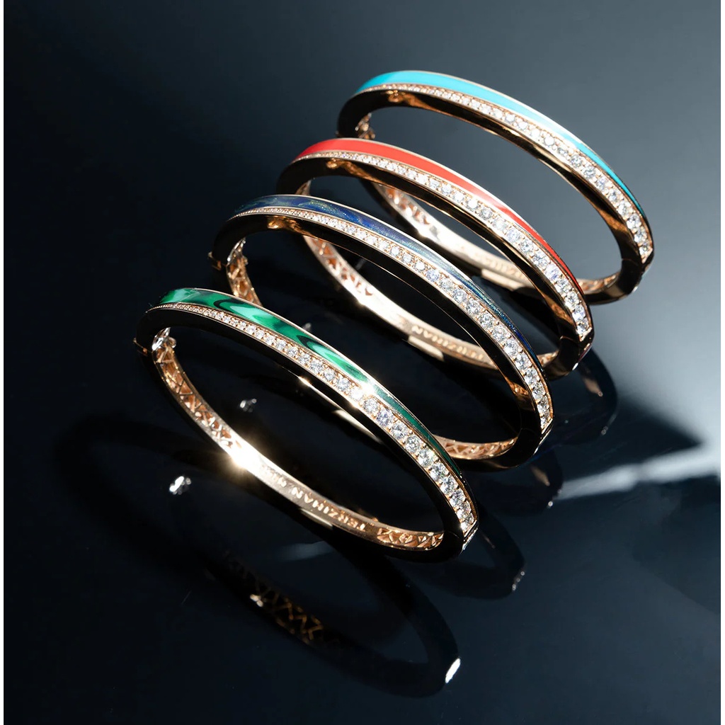 Terzihan Rose Gold Flow Bracelet - Coral Enamel RG.FLOW #2