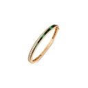 Terzihan Rose Gold Flow Bracelet - Green Mother of Pearl Enamel RG.FLOW