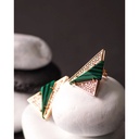 Terzihan Rose Gold Neutra Aztec Earring - Malachite RG.AZTEC #3