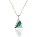 Terzihan Rose Gold Neutra Aztec Pendant - Malachite RG.AZTEC