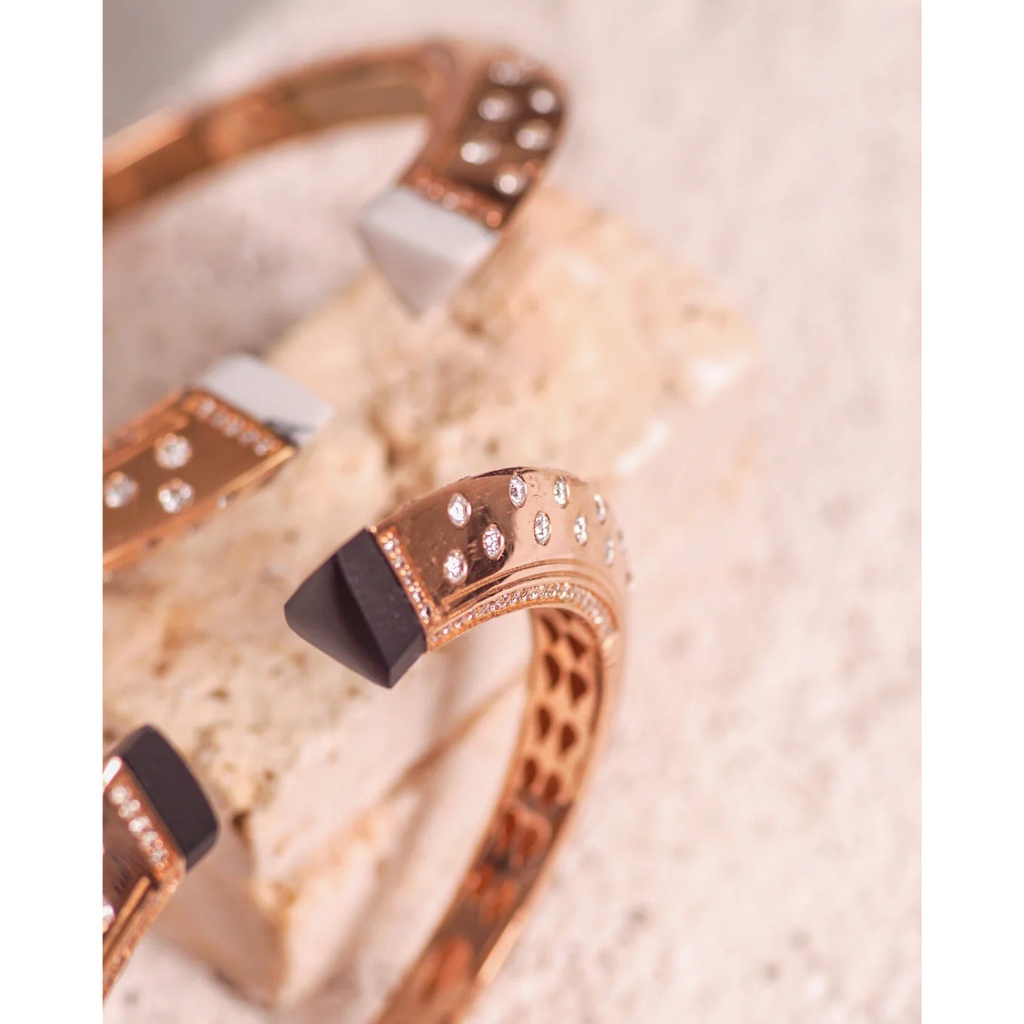 Terzihan Rose Gold Neutra Balance Bracelet - Black RG.BALANCE #4