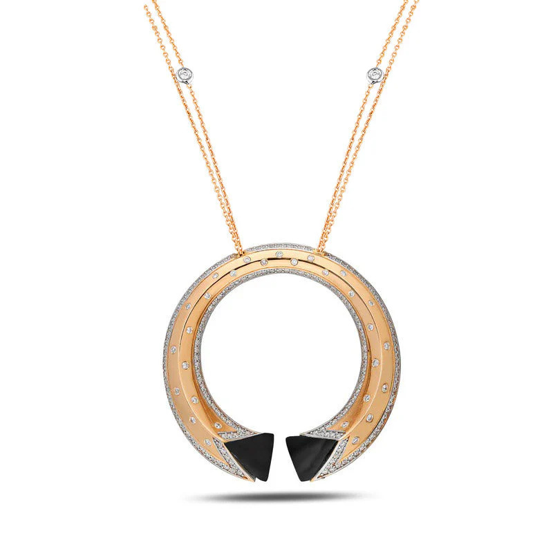 Terzihan Rose Gold Neutra Balance Medallion - Black RG.BALANCE