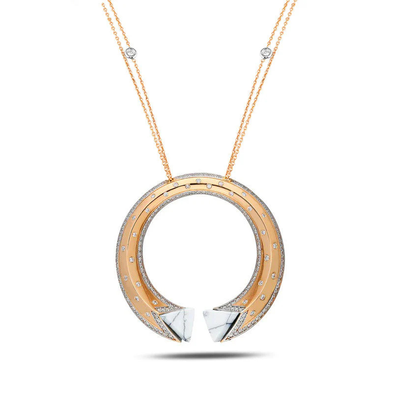 Terzihan Rose Gold Neutra Balance Medallion - White Agate RG.BALANCE