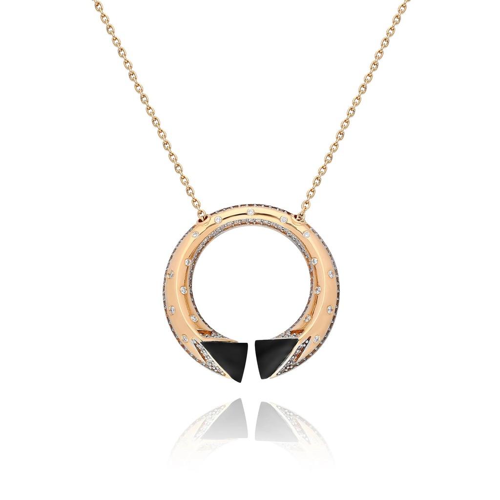 Terzihan Rose Gold Neutra Balance Pendant - Black RG.BALANCE
