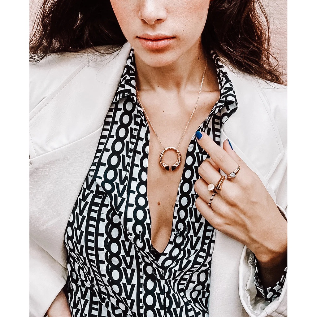 Terzihan Rose Gold Neutra Balance Pendant - Black RG.BALANCE #2