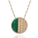 Terzihan Rose Gold Neutra Cairo Maxi Medallion - Malachite RG.CAIRO