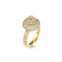 Daisy Cushion Ring In Full Diamonds #3
