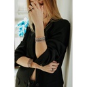 Terzihan Rose Gold Tornado Bracelet - Baby Blue Enamel RG.TORNADO #6