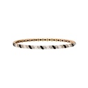 Terzihan Rose Gold Tornado Bracelet - Black & White Enamel RG.TORNADO