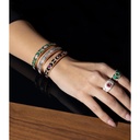 Terzihan Shield Ring - Green Mother of Pearl Enamel #7