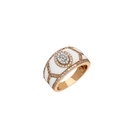 Terzihan Shield Ring - White Enamel