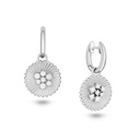 Seven Sisters Diamond Earrings With Gold Hoops #5
