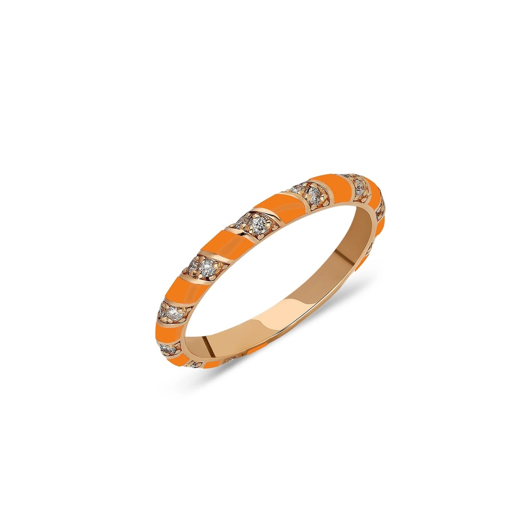 Terzihan Tornado Ring - Neon Orange Enamel