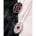 Terzihan White Gold Shield Pendant - Ruby with Black Enamel WG.SHIELD #2