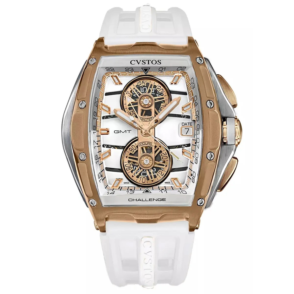 Cvstos Chrono GMT Rose Gold/White Dial - 45mm B01110.4520001