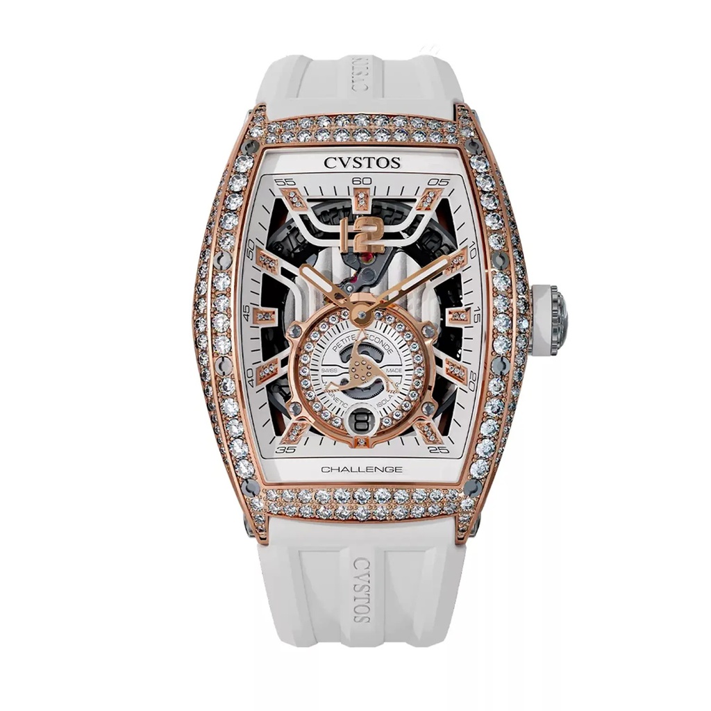 Cvstos Jetliner PS Thirty6 Rose Gold 2 Row Diamonds/White - 36mm A00103.3620002
