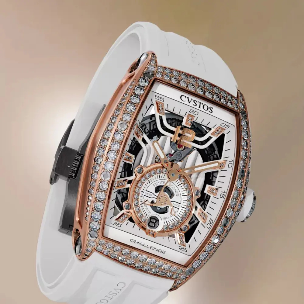 Cvstos Jetliner PS Thirty6 Rose Gold 2 Row Diamonds/White - 36mm A00103.3620002 #2
