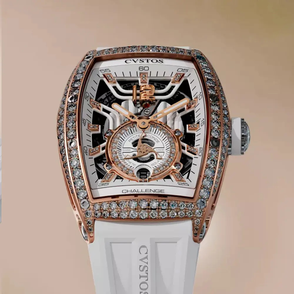 Cvstos Jetliner PS Thirty6 Rose Gold 2 Row Diamonds/White - 36mm A00103.3620002 #3