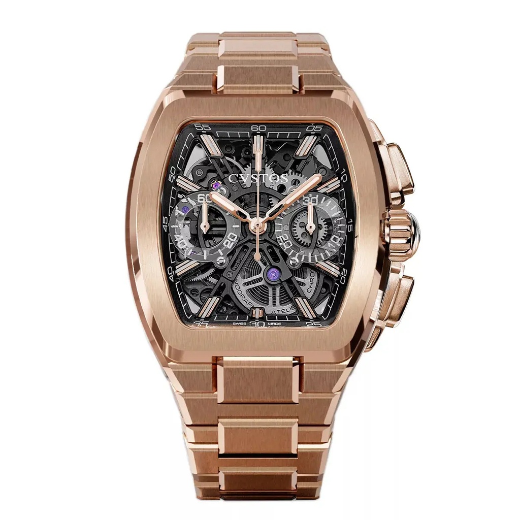Cvstos Metropolitan Chrono Rose Gold/Black SQLT - 42mm F00112.4222001