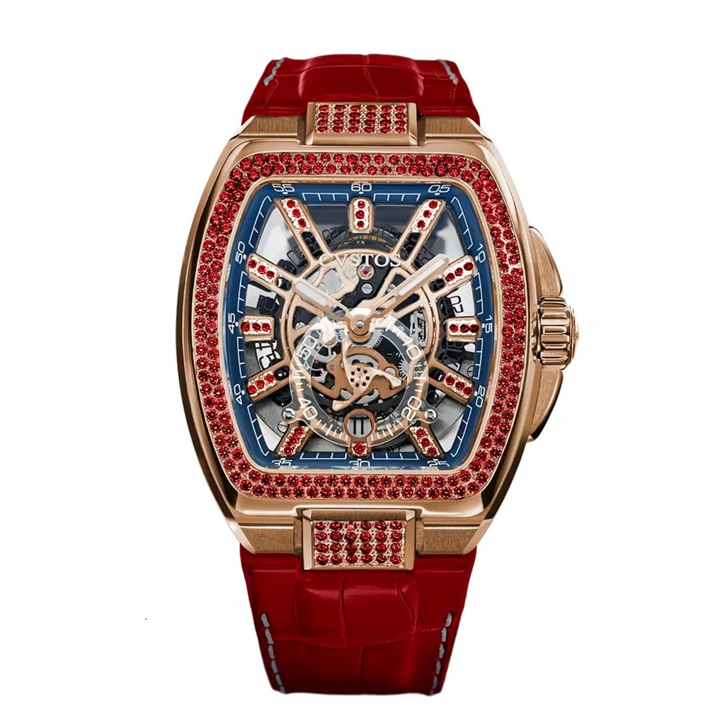 Cvstos Metropolitan PS Rose Gold/SQLT 5N Dial/Rubie - 42mm F00103.4225003