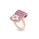 Eden Purple Sapphire Ring With Diamond And Pink Sapphire Flower #2