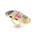 Double Eden Ring With Sapphire Flowers #2