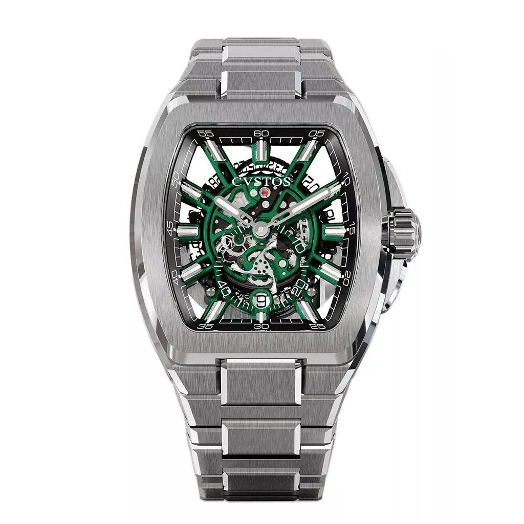 Cvstos Metropolitan PS Titanium/SQLT Green - 42mm F00103.4217001